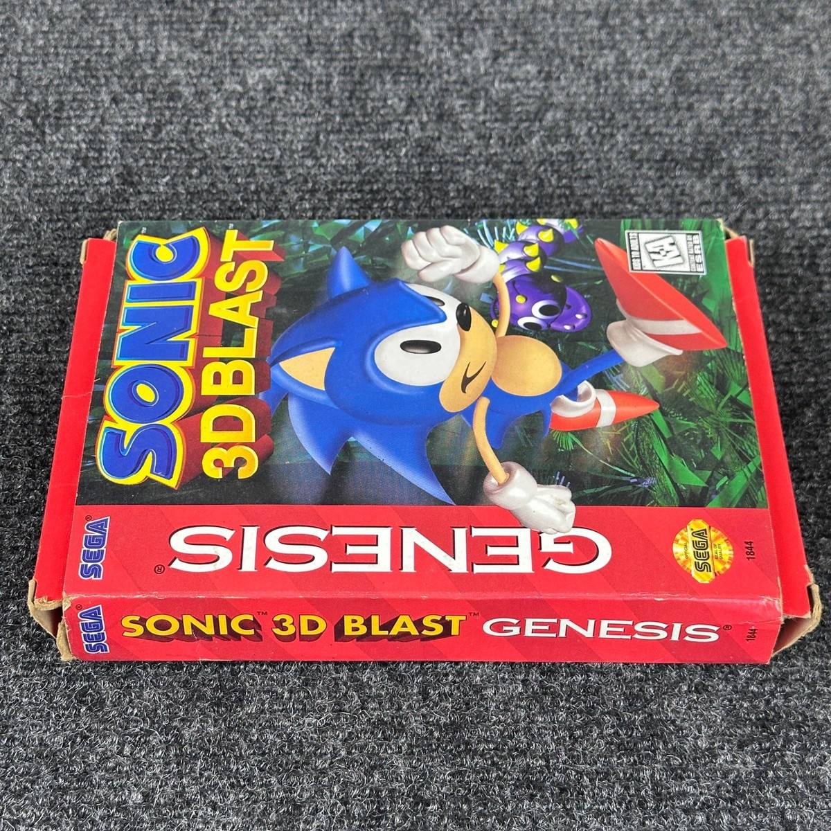 Sonic 3D Blast Sega Genesis 1996 Boxed Authentic 1844 NTSC Blue