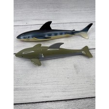 Figuras de juguete vintage 1997/1999 Safari Ltd tiburón y tiburón Neptuno buceo piscina