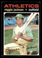 1971 Topps #20 Reggie Jackson Oakland Athletics VG-VGEX crease NO RESERVE!