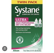 Systane ULTRA Lubricant Dry Eye Drops Fast Relief Twin Pack Exp. 12/2026 
