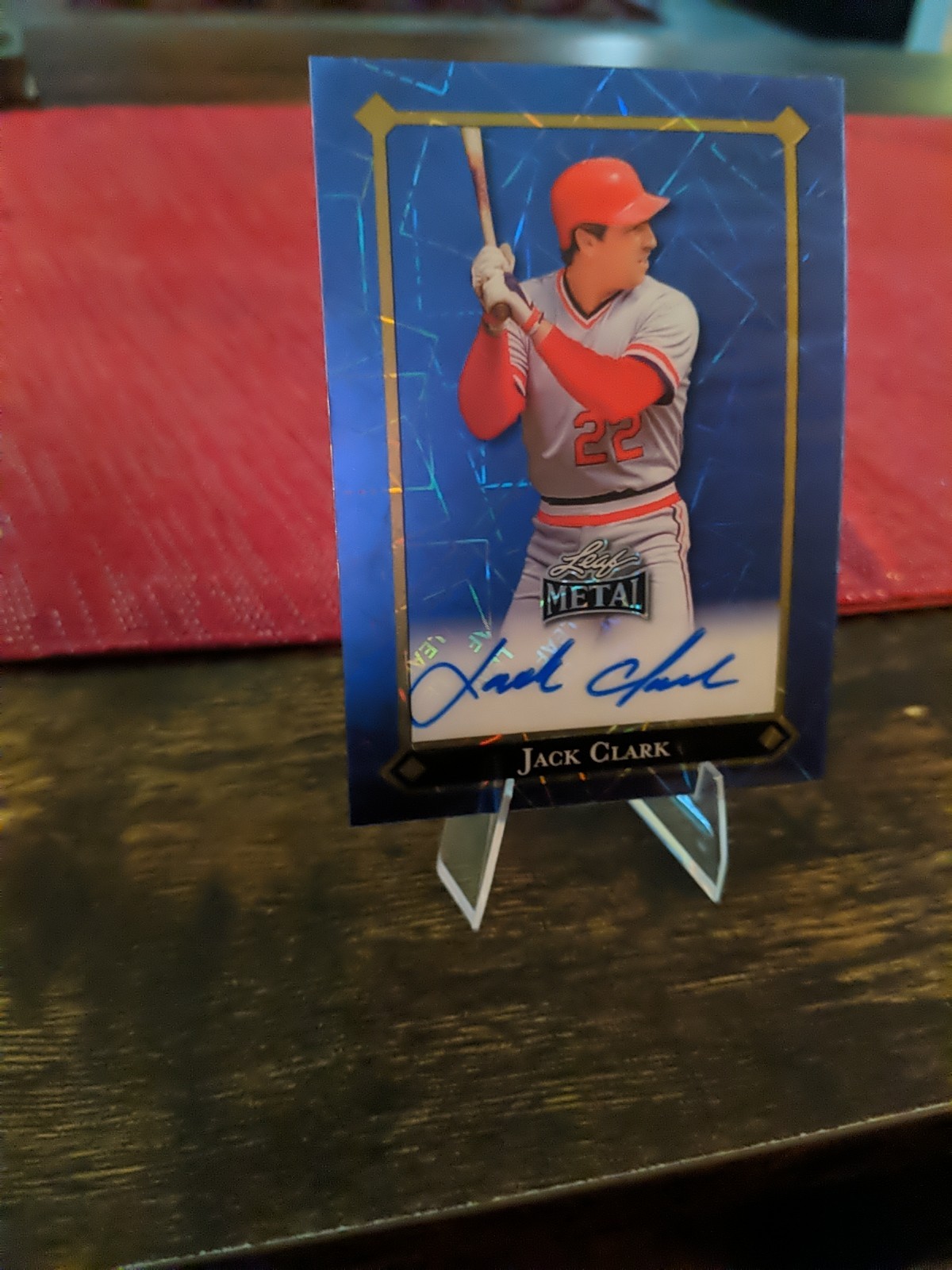 2025 Leaf Metal Jack Clark (#LGR-JC4) Blue Auto 3/4