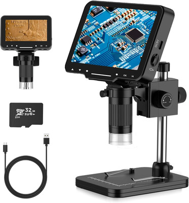 LCD Digital Microscope,4.3 Inch 1080P 10 Megapixels,10Mp Camera Video Recorder w