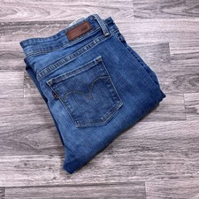 LEVI'S Slight Curve Modern Rise Straight Blue Denim Jeans Women's Size 30 Waist