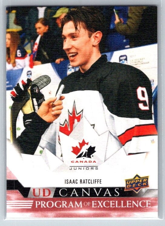 2022-23 Upper Deck Series 2 UD Canvas Program Of Excellence C258 Isaac Ratcliffe