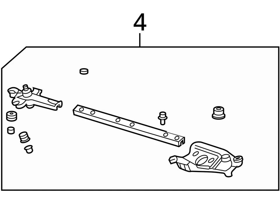 Wiper Transmission Fits 94-01 INTEGRA 29377045 - Image 4 of 4