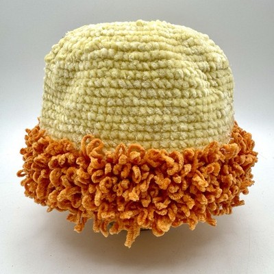 Kids Hat Baby Toddler Child Sun Shade Yellow Sunflower 100% Cotton Chiffon M&L
