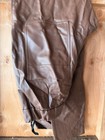 Tibi Brown Faux Leather Straight Leg Pull on Pants High Rise Womens Medium — photo 1