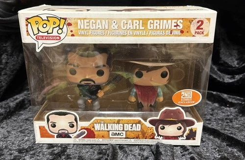 The Walking Dead Funko Pop Negan And Carl Grimes 2 Pack EXCLUSIVE VAULTED