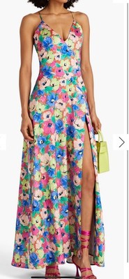 Kleid Maxi v. ROTATE Sommer Träger Bunt Floral Gr. 38 Neu