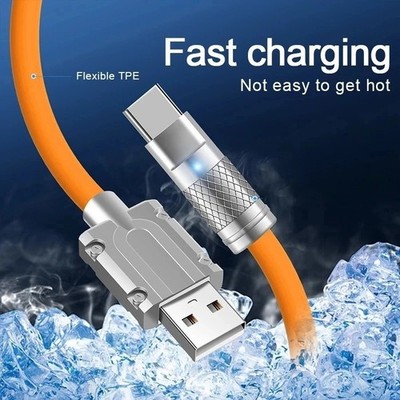 3PCS 120W USB C to USB C Liquid Silicone Cable Super Fast Charging for Xiaomi Sa