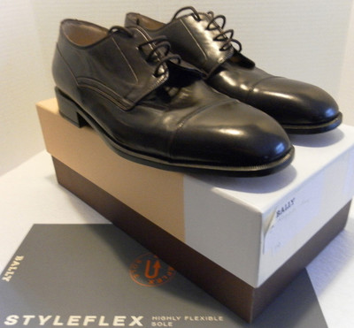 BALLY SHOES VTG Cap Toe ROGERS NAPPA Brown Style Flex New/Box