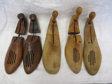 ANTIQUE WOOD SHOE TREE STAYS STRETCHERS, MILLER TRADE MARK DATED 8/25/1903, READ