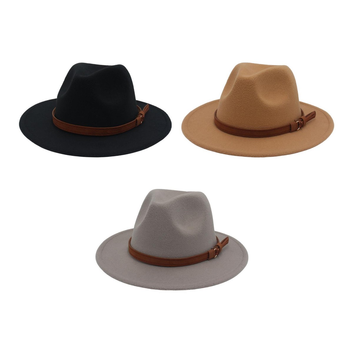 Fedora Hat Felt Panama Hat Soft Fashionable Wide Brim