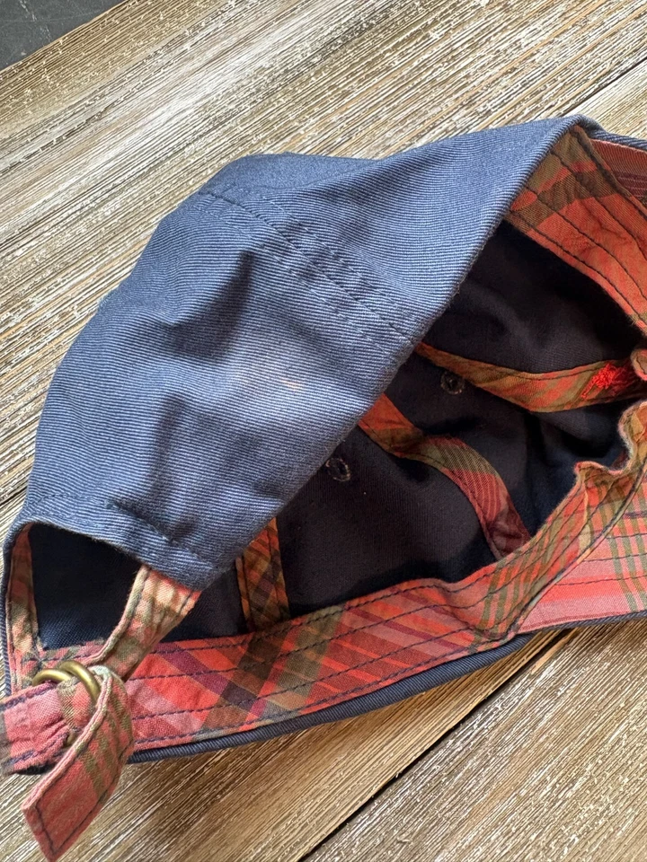 Gorra de béisbol china Polo Ralph Lauren para niñas 4-6X sombrero azul acento a cuadros ajustable Foto 4 de 4