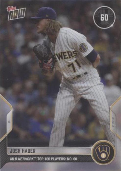 2022 Topps Now MLB Network Top 100 Players - Josh Hader #T-60 - 1 of 1