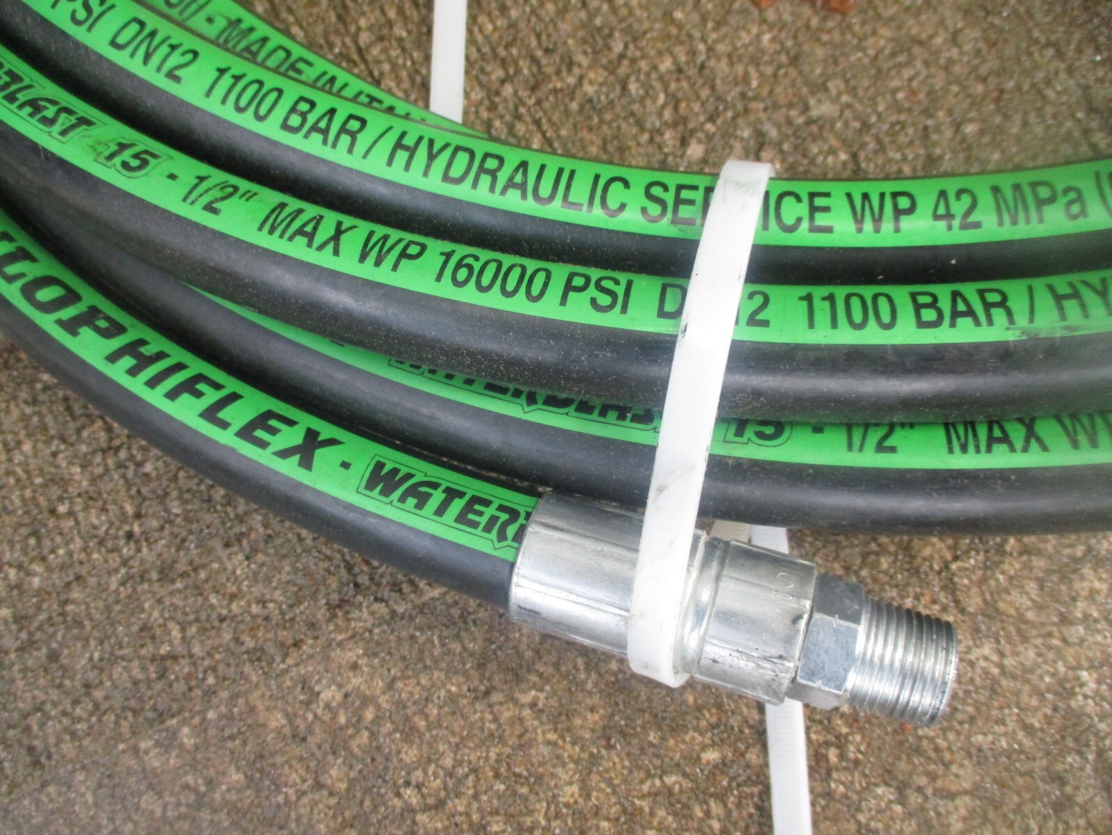 50FT 1/2" 16,000PSI DUNLOP HIGH PRESSURE HYDRAULIC HIFLEX WATER BLAST