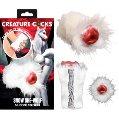 Creature Cocks Snow She-Wolf Doggystyle Furry Silicone Stroker Masturbator 
