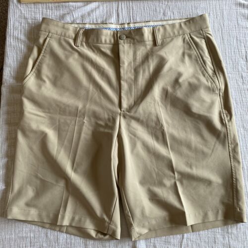 Footjoy Shorts Mens Size 36 Beige Hybrid Golf Athletic Performance Chino Preppy - Picture 1 of 10