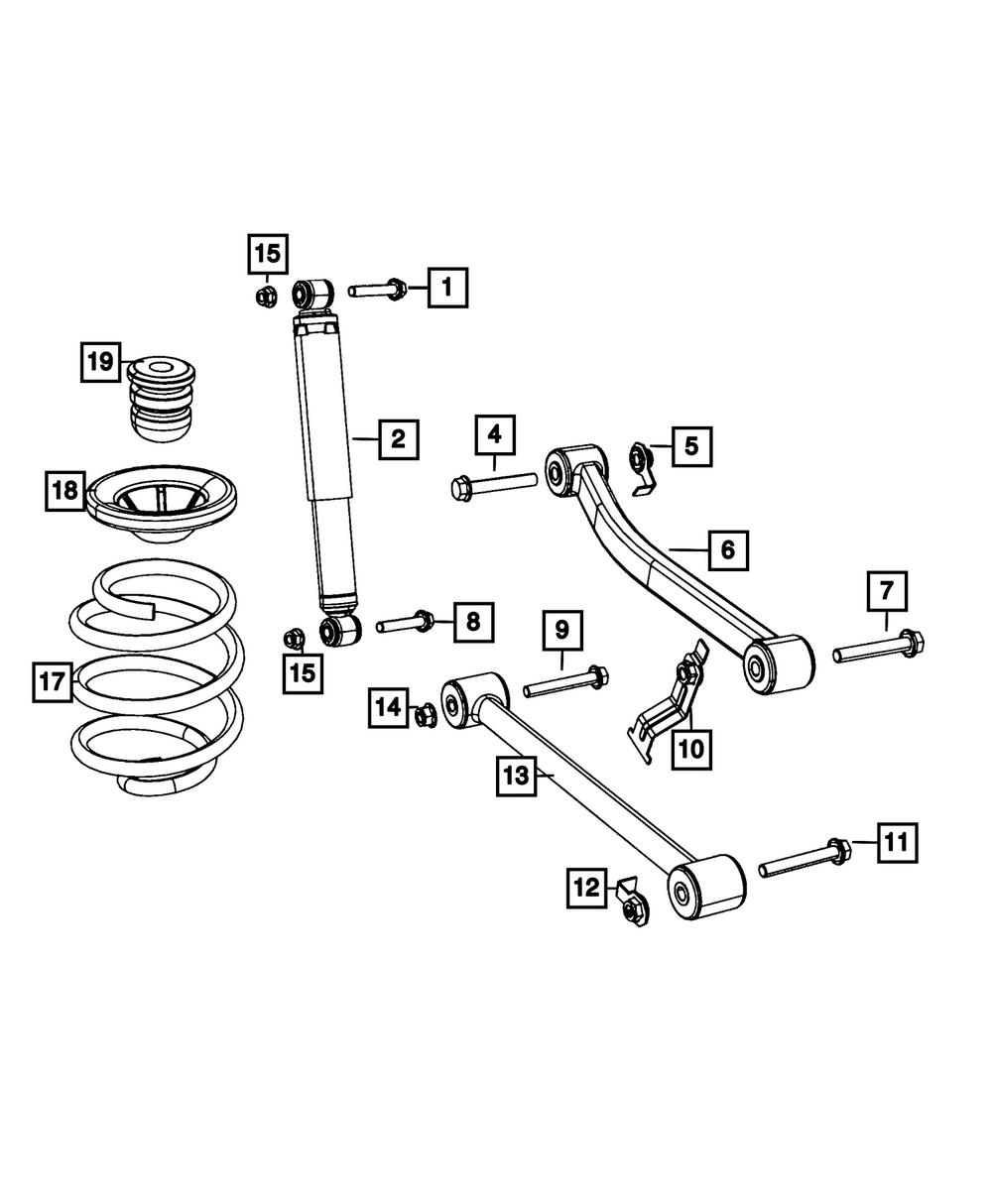 Genuine Mopar Suspension Shock Absorber Kit 68666030AA