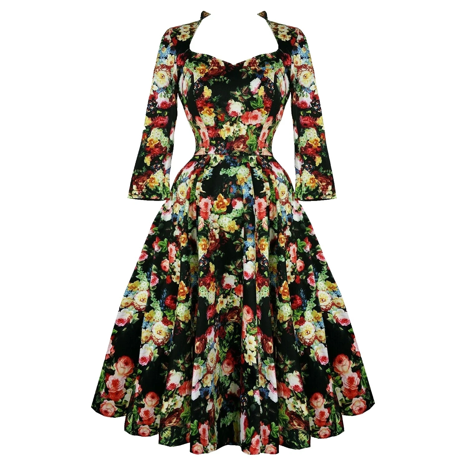 Cotton Floral Dresses 50s Theme