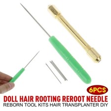 6PCS Doll Hair Rooting Reroot Needle Reborn Tool Kits Hair Transplanter DIY NEW