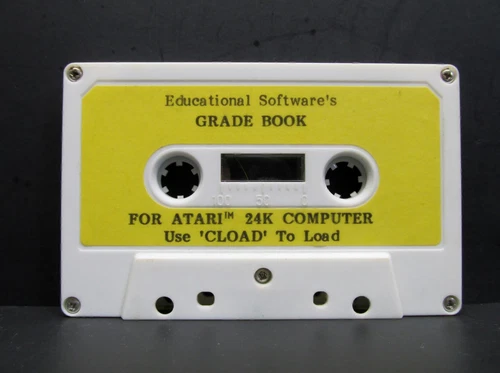 GRADE BOOK, Atari 400/800, Cassette, Educational Software's, 1981