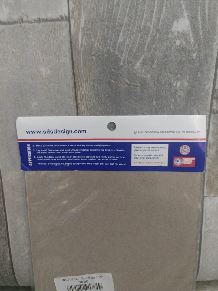 Calcomanías de vinilo de béisbol SDS Design NC State Wolfpack fácil aplicación interior/exterior 6x5 Foto 3 de 3