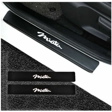 2 Pcs For Mazda Miata Mx5 Miata Carbon Fiber Leather Car Door Sill Protector