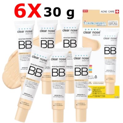 6X Clear Nose Acne Care Solution BB Cream SPF50 PA+++ Anti-Pollution Protects Sk