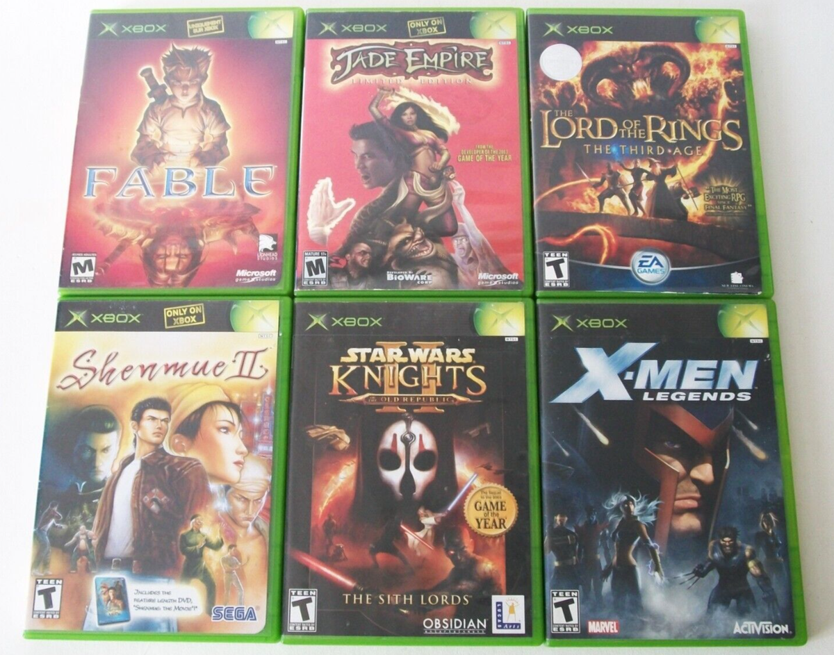 Xbox Original RPG Games Lot Star Wars Republic X-Men LOTR