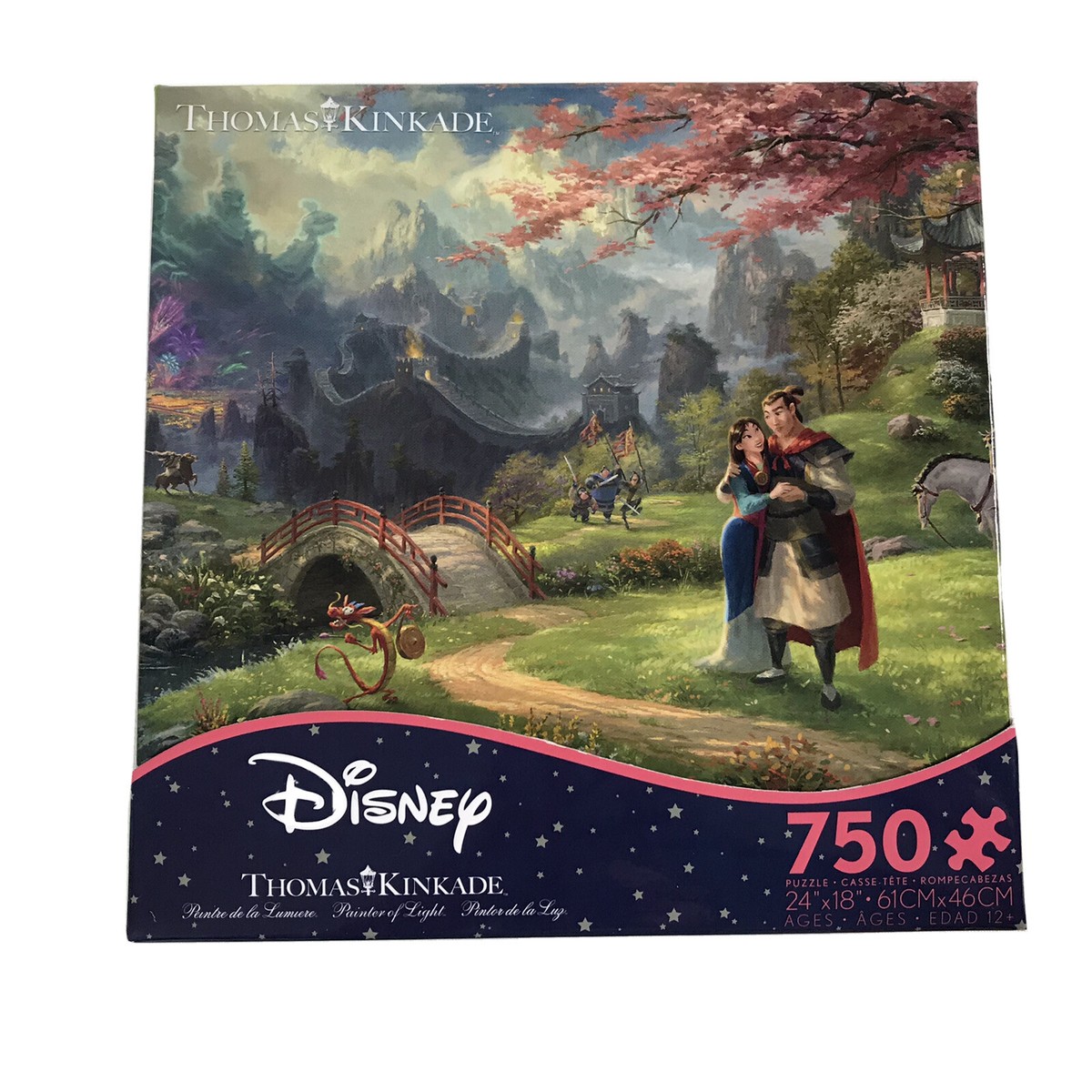 DISNEY MULAN Thomas Kinkade Blossoms Of Love Collection 750 pc