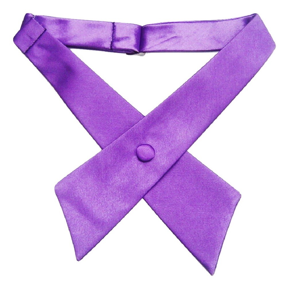 Unisex Cross Over Bowtie Mens Necktie Cravat Pre Tied Adjustable bow