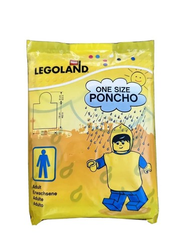 Legoland One Size Adult Poncho Rain Cape New Sealed Legoland legoland-one-size-adult-poncho-rain-cape-new-sealed-legoland