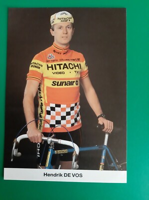 CYCLING cycling card HENDRIK DE VOS team HITACHI SUNAIR SPLENDOR 1985 