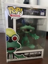 Funko Pop Vinyl Games Disney Kingdom Hearts Goofy Monsters Inc.Fig #409 Box Wear