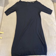 Adrienne Vittadini - 3/4 Sleeve - Stretch - Button Back - Blue Casual Dress - XS