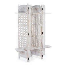 SEPARE' ORIENTALE ETNICO LEGNO BIANCO SHABBY CHIC DECAPATO 160x3H180 Mobili unic