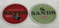 New 2x Beer Coaster SANDS SANDS LIGHT BAHAMAS