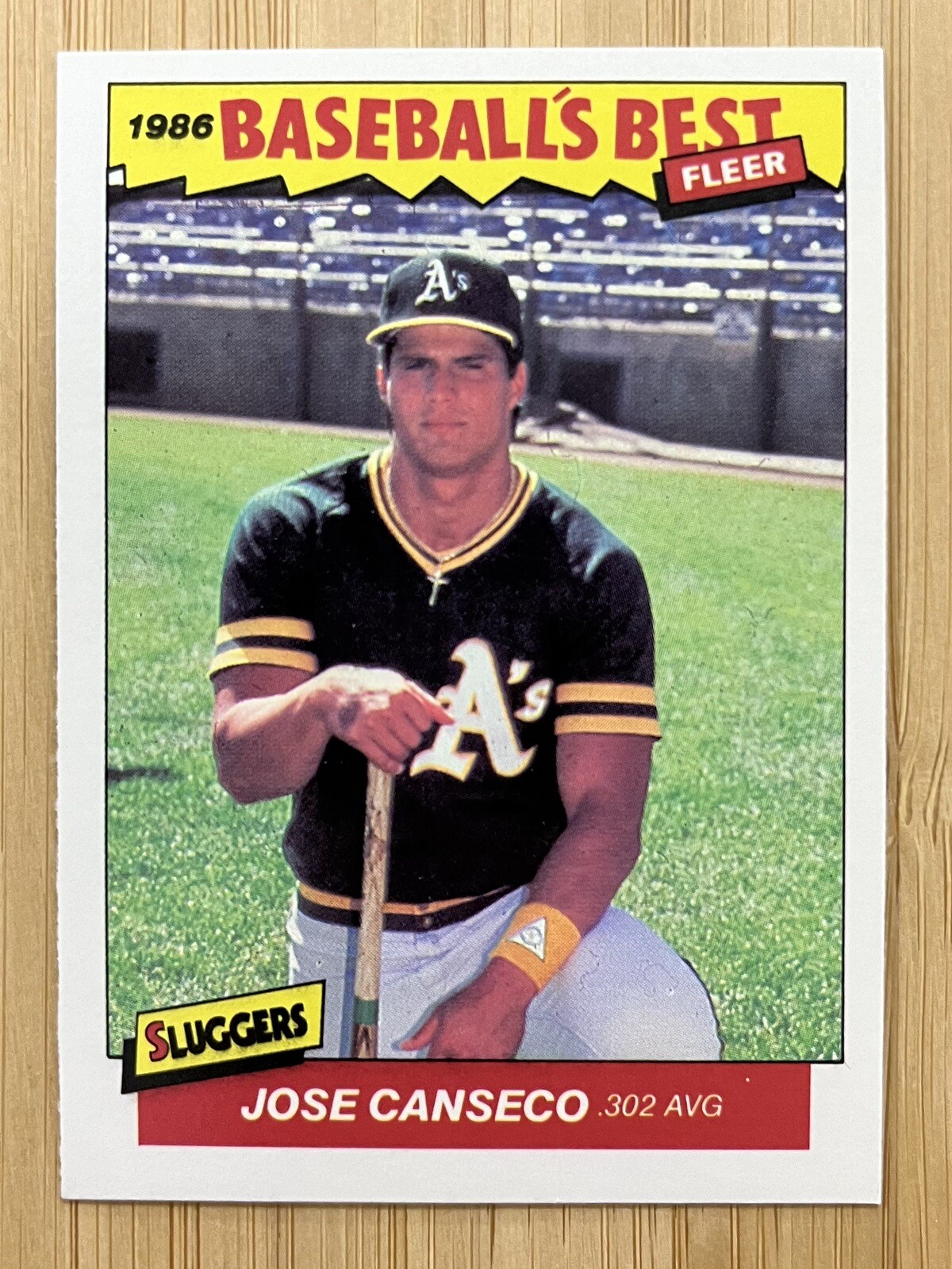 1986 Fleer Baseballs Best Sluggers #5 Jose Canseco Oakland A’s