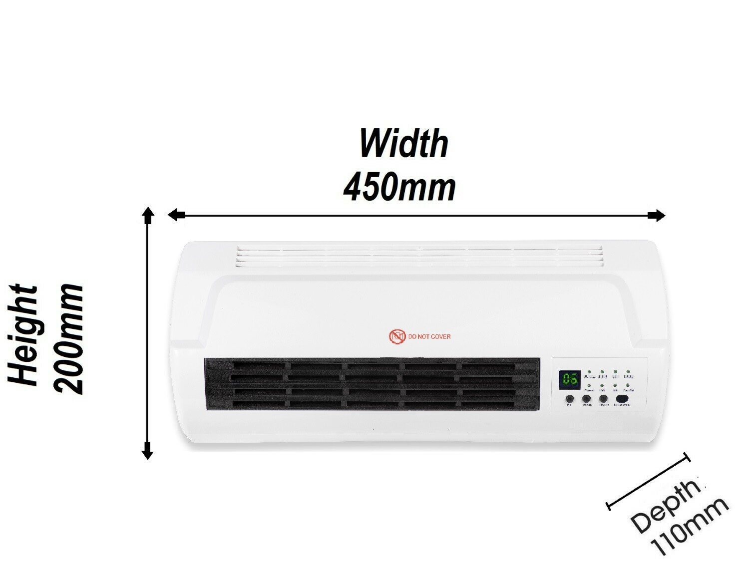 OVER DOOR WARM AIR CURTAIN ELECTRIC FAN WALL HEATER REMOTE CONTROL 2KW |  eBay