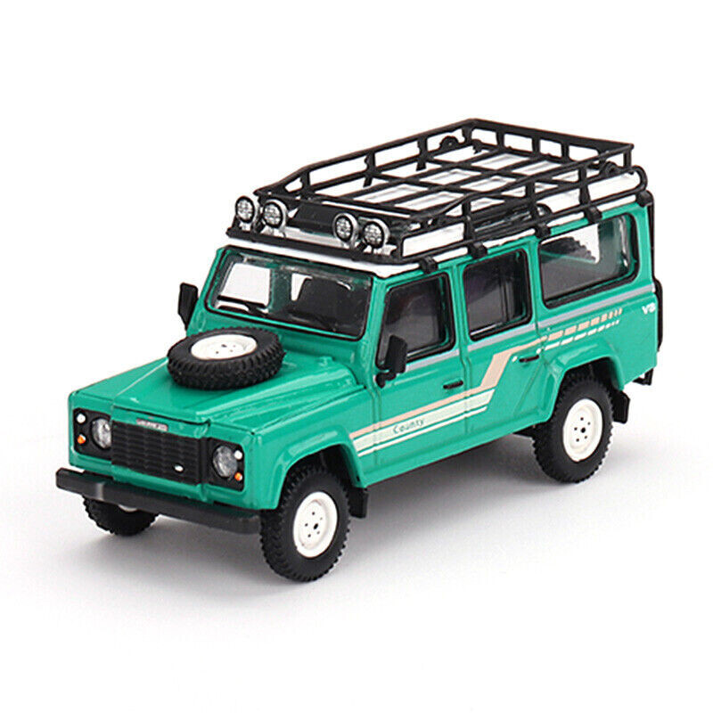 Mini GT 1985 Land Rover Defender 110 Station Wagon 1:64 Green LHD MGT00590-P11