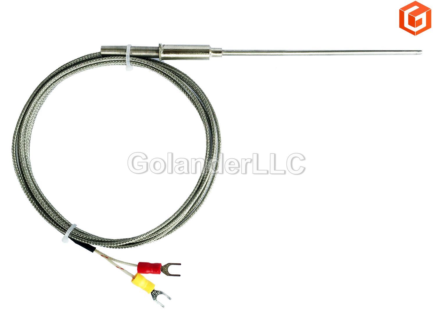K Type Sheathed Thermocouple Sensor with 6 ft Cable