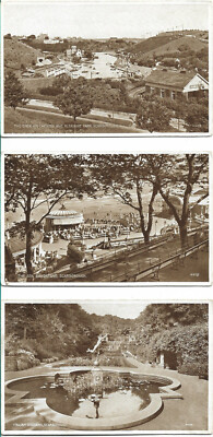 3 SEHR SCHÖNE ALTE POSTKARTEN - VERSCHIEDENE ANSICHTEN VON SCARBOROUGH - YORKSHIRE UM 1936