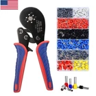 Ferrule Crimping Tool Self-adjustable Ratchet Pliers Wire Connectors 1200Pcs