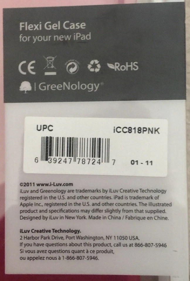 iLuv Flexi Gel Case iPad 2, 3, 4 New In Package iCC818 Pink - Image 2 of 2