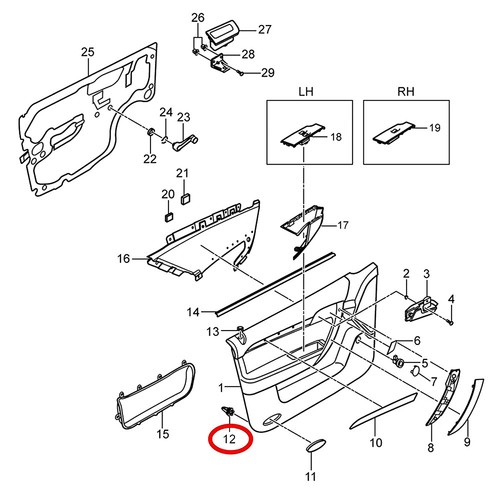 For Hyundai & Kia Interior Door Trim Panel Retainer X20 Pillar Clips 8231538000 eBay