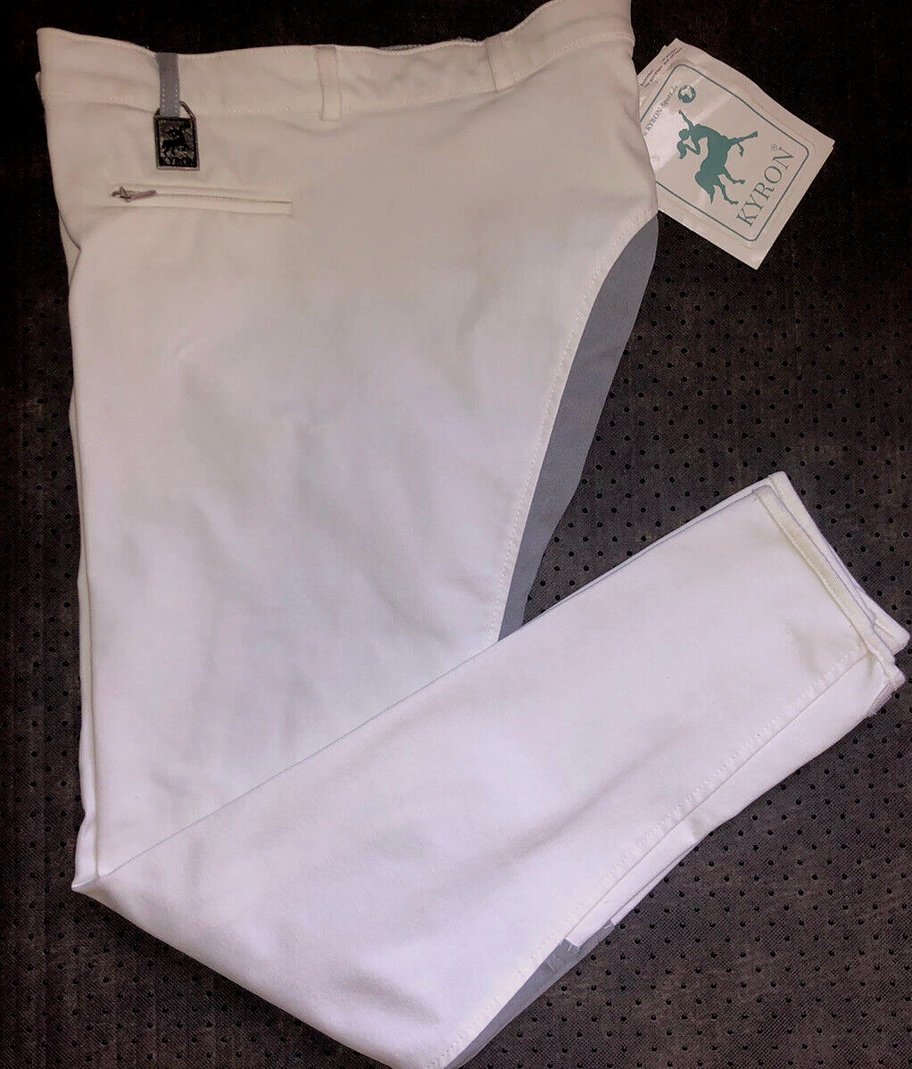 KYRON TRIXY Kinder Jugend Turnierreithose Vollbesatz weiß 170 NEU %%% UVP89€