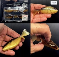 Dranckrazy Vurger Gill Bait 4" 21 g 4 per pk #25 “Caramel Shad” Edgy JDM Lures