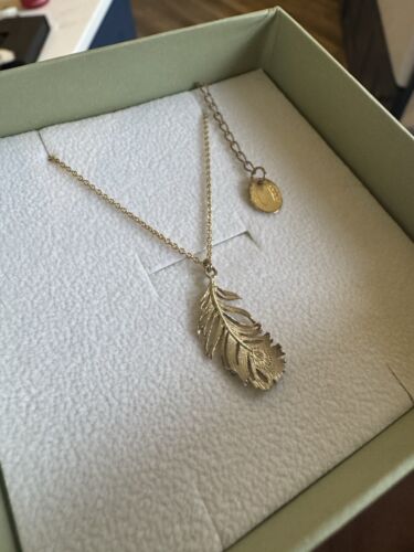 alex monroe Peacock Feather 22ct gold plated necklace RRP £185 Unworn - Picture 3 of 8