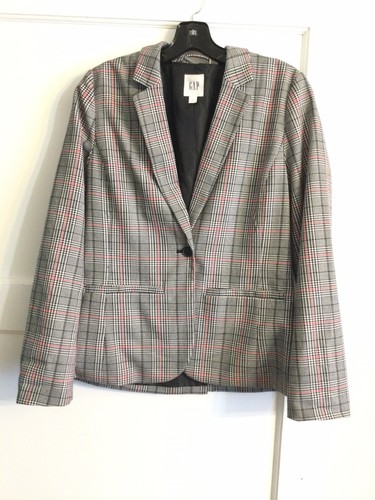 GAP Modern Boyfriend Houndstooth Plaid 